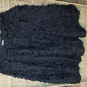 CHAN LUU runway ruffle TIERED LAYERED REAL SILK FLARE EUC BADAZZ SKIRT SMALL